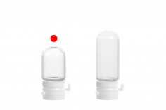 Φιαλίδιο 1 ml γυάλινο, με πλαστικό καπάκι ασφαλείας για δειγματισμό, φάρμακα και ομοιοπαθητικά - 25 τμχ