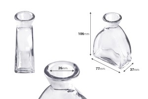 Bouteille en verre de 100 ml sans bouchon-εικόνα_διαστάσεις