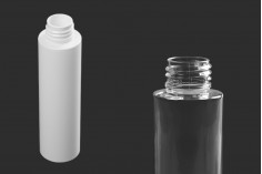 100 ml PET-Flasche in weißer oder transparenter Farbe (PP24)