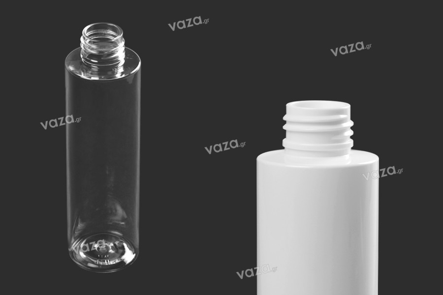 Flacon de 150 ml PET de couleur blanche ou transparente (PP24)