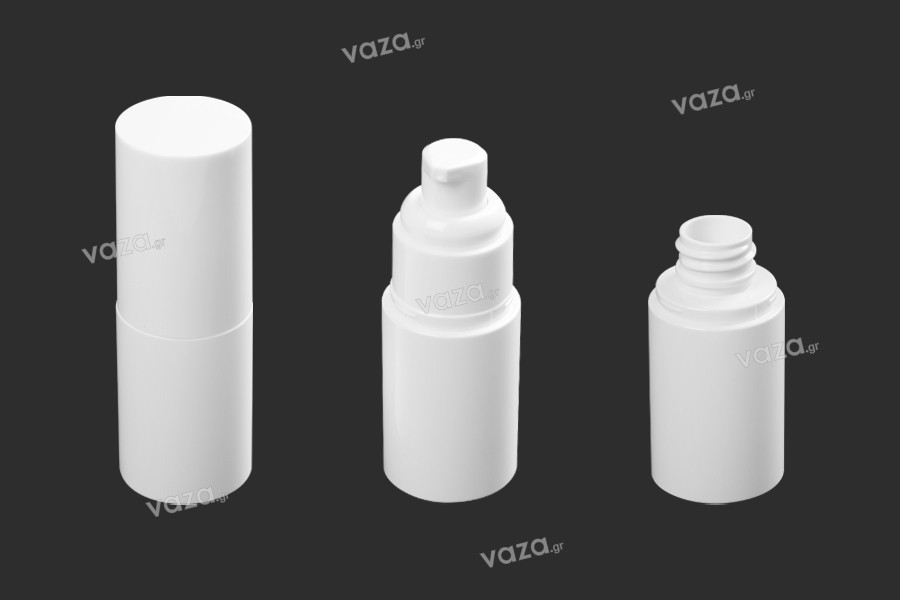 30ml plastic bottle with dispenser pump and cap with PP20 finish
