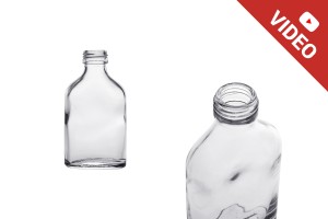 Γυάλινο μπουκάλι 100 ml σε πλακέ σχήμα - 60 τμχ-εικόνα_προϊοντική