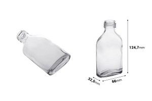 Γυάλινο μπουκάλι 100 ml σε πλακέ σχήμα - 60 τμχ-εικόνα_διαστάσεις