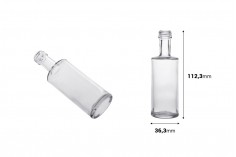 Γυάλινο διάφανο μπουκαλάκι 50 ml (PP 18)