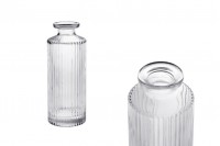 Glass decorative striped bottle 150 ml for reed diffuser