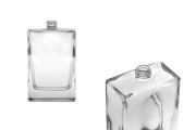 Glass perfume bottle 100 ml (PP 15) in rectangular shape.