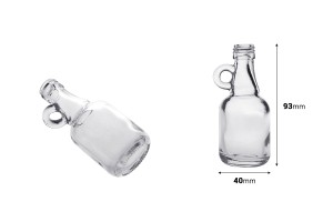 Glass bottle  40 ml (PP18)-εικόνα_διαστάσεις