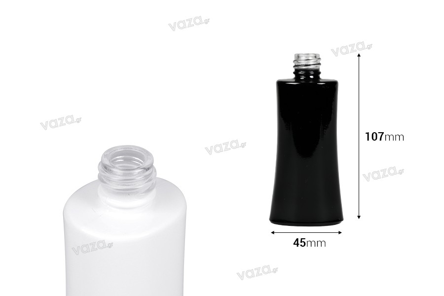 Γυάλινη φιάλη αρωματοποιίας 50 ml οβάλ σε μαύρο ή λευκό χρώμα (18/415)	