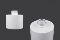 Cylindrical glass bottle 100 ml PP28 in white color