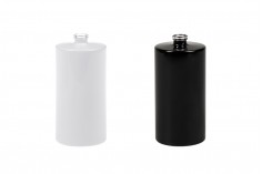 Perfume glass round bottle with Crimp neck 15 mm in white or black color