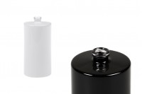 Perfume glass round bottle with Crimp neck 15 mm in white or black color