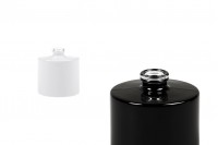 Perfume glass round bottle with Crimp neck 15 mm in white or black color