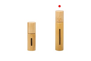 Flacone roll on 10ml bambù (interno in vetro) con sfera in metallo - 6 pz-εικόνα_σύνθεση