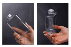 Μπουκάλι πλαστικό (PET) 300 ml διάφανο με καπάκι αλουμινίου - 6 τμχ
