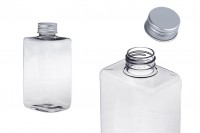 Bottle plastic (PET) 300 ml in clear color with cap for milk, juice, beverages - 6 pcs