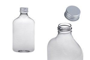 Plastikflasche (PET) transparent, 350 ml, mit Deckel für Milch, Saft, Getränke – 6 Stück-εικόνα_προϊοντική