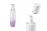 Luxury 100 ml glass bottle with cream pump and acrylic cap