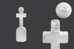Kreuzförmige Plastikflasche mit Deckel-1