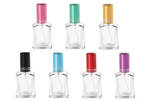 Flacon de parfum 15 ml en verre avec vaporisateur et bouchon en aluminium en différentes couleurs - 6 pcs-εικόνα_προϊοντική