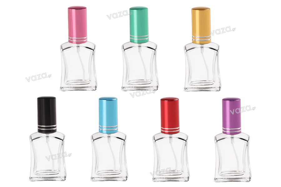 15 ml Parfümflasche mit Aluminiumdeckel in verschiedenen Farben