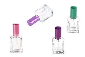 Flacon de parfum 15 ml en verre avec vaporisateur et bouchon en aluminium en différentes couleurs - 6 pcs-εικόνα_σύνθεση