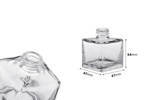 Bouteille en verre de 50ml parfait comme diffuseur de parfum - sans bâtonnets-εικόνα_διαστάσεις