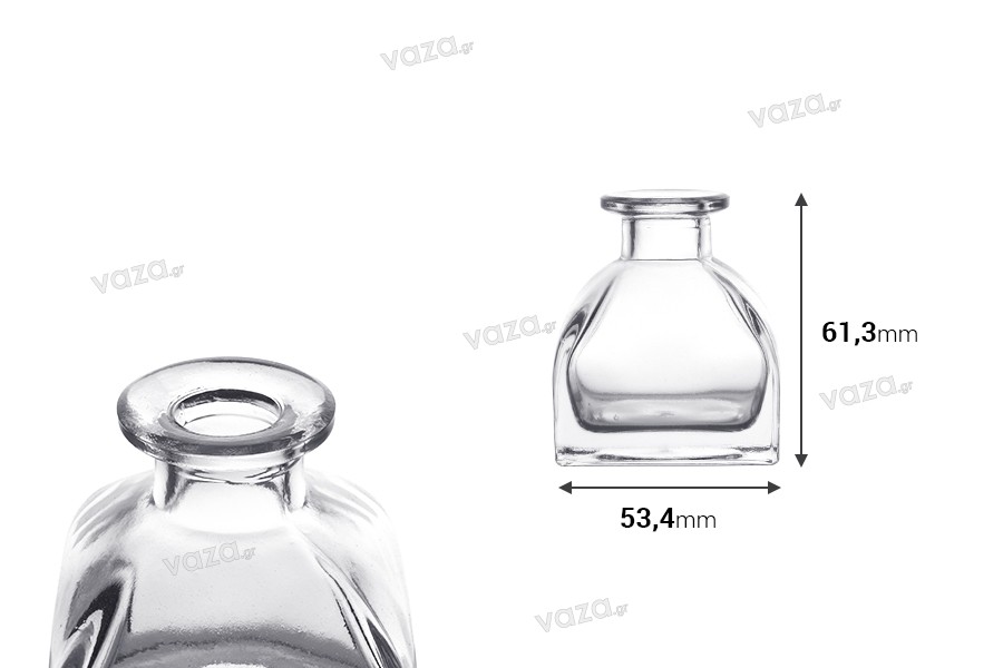 50ml square glass bottle