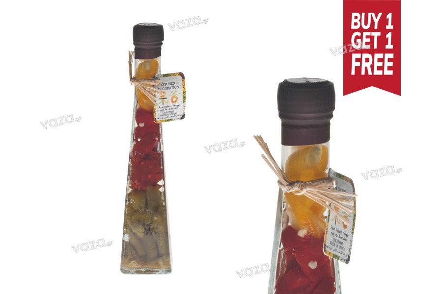 120ml Kitchen fruit veg decoration glass bottle in size 45x230