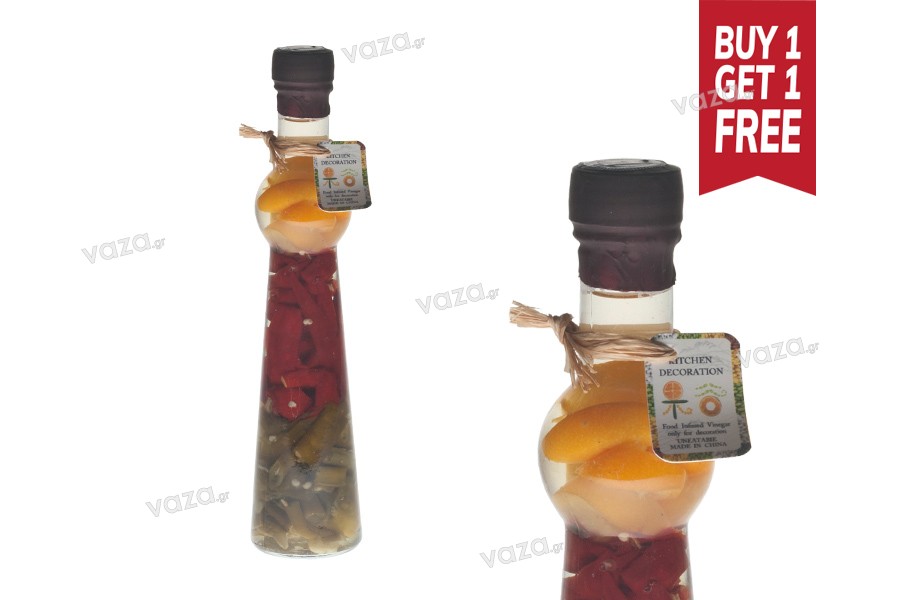 180ml Kitchen fruit veg decoration glass bottle in size 50x230