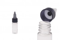 Bottiglietta in PET da 10 ml con tappo unicorn nero per sigarette elettroniche - 50 pz  