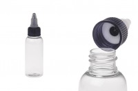 50ml pen shape PET dropper with black unicorn twist off cap for e-cigarettes - available in a package with 50 pcs