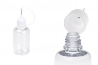 30ml e-cigarette PET plastic dropper with needle tip and white cap - available in a package with 50 pcs