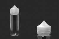 Flacon 120 ml picurator din plastic și un capac transparent, tigara electronica - 50 buc