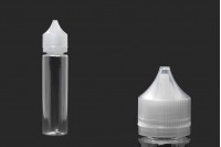 Flacon de 60 ml picurător din plastic și un capac transparent, țigară electronică - 50 buc