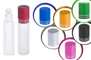 10ml frosted glass roller bottle with glass roller ball in many colors. 