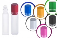 10ml frosted glass roller bottle with glass roller ball in many colors. 