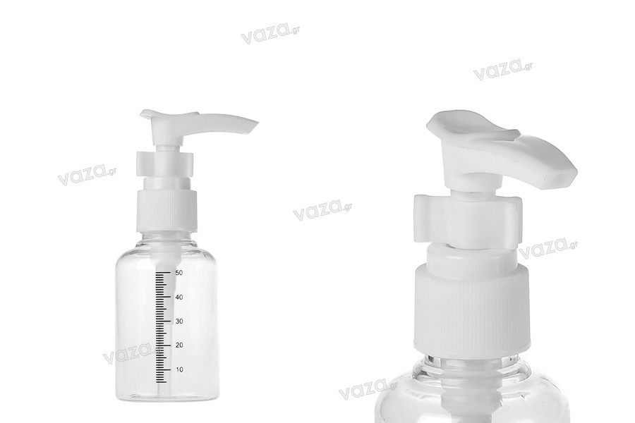 50ml plastic shampoo dispenser bottle - available in a package with 24 pcs