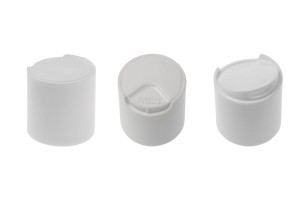 Bouteille en plastique transparente de 35 ml avec graduation et bouchon disk top blanc - 24 pcs-5