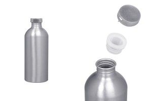 Flacon en aluminium de 500 ml pour le stockage des essences, parfums et solutions alcoolisées avec bouchon à vis et couvercle en aluminium-εικόνα_προϊοντική