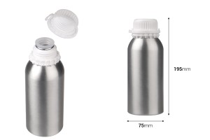 500ml Aluminiumflasche zur Aufbewahrung von Essenzen, Parfums und Spirituosen mit Sicherheitsdeckel 500ml Aluminiumflasche zur Aufbewahrung von Essenzen, Parfums und Spirituosen mit Sicherheitsdeckel-bildabmessungen