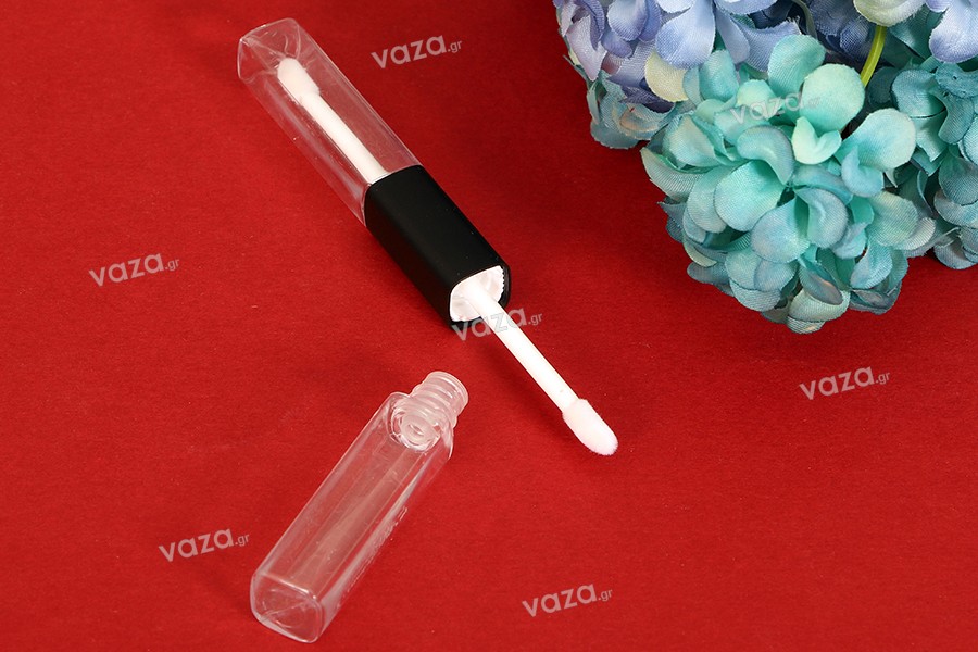 Bottle for lip gloss with two cases of 6 ml