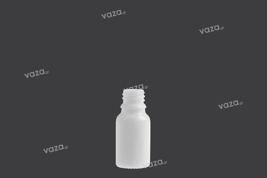 Γυάλινο μπουκαλάκι για αιθέρια έλαια 10 ml λευκό με στόμιο PP18