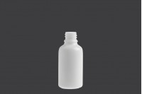 Γυάλινο μπουκαλάκι για αιθέρια έλαια 30 ml λευκό με στόμιο PP18