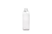 Transparent 200ml plastic bottle with PP24 finish