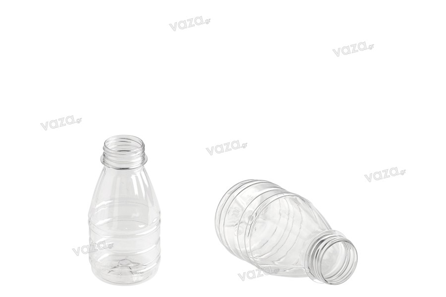 Bouteille en plastique (PET) de 300 ml transparente - lot de 65 pièces