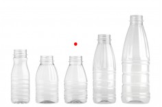 Bouteille en plastique (PET) de 300 ml transparente - lot de 65 pièces
