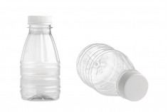 Bouteille en plastique (PET) de 300 ml transparente - lot de 65 pièces