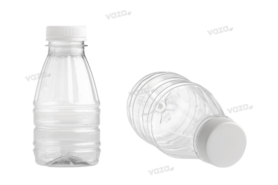 Plastic PET transparent bottle 300 ml - pack of 65 pcs