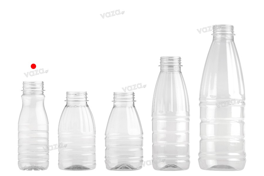 Bouteille transparente en plastique (PET) de 250 ml - lot de 200 pièces