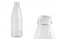 Transparent 1000ml PET plastic dairy or juice bottle  - available in a package with 135 pieces